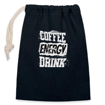 Kaffee liebhaber Grunge Design - Verschließbarer Geschenkbeutel aus Baumwolle (14x20cm) - Navy - Vorne