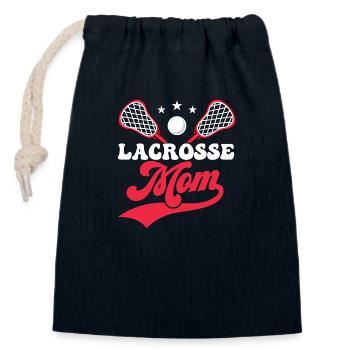 Lacrosse Mom Team Fan Goalie Player - Verschließbarer Geschenkbeutel aus Baumwolle (14x20cm) - Navy - Vorne