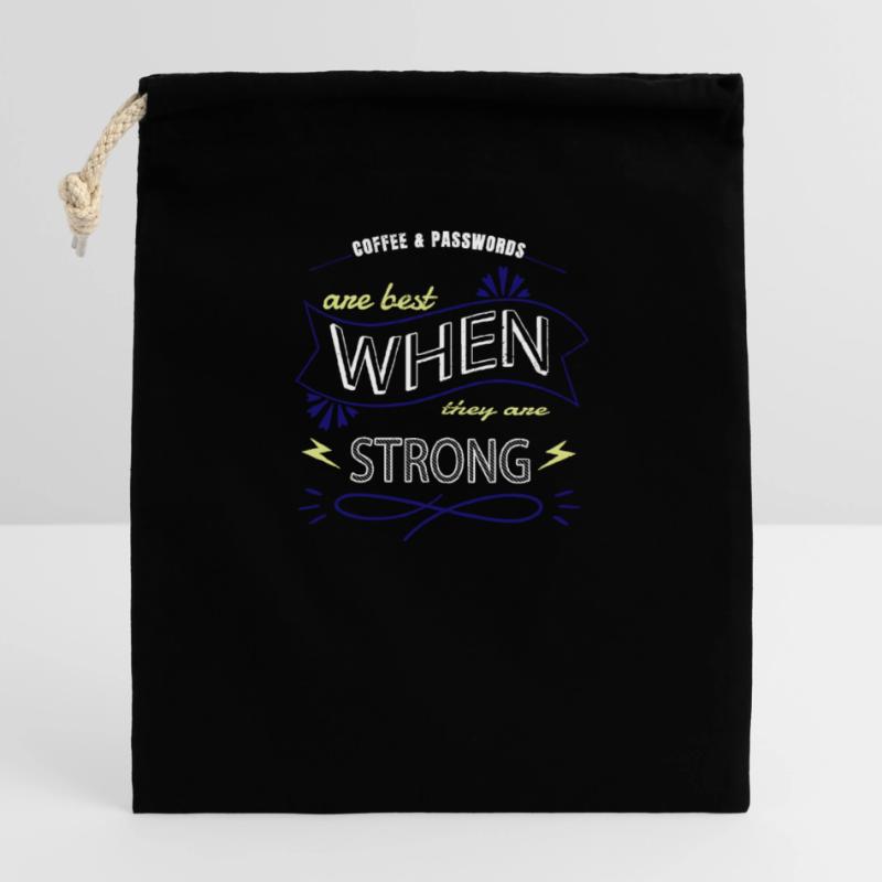 ethical hacker anonymous mask funny equestrian Closable cotton gift bag (14x20cm)