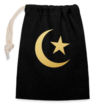 Ramadan Mubarak muslim islam Fasten moslem Allah - Verschließbarer Geschenkbeutel aus Baumwolle (14x20cm) - Schwarz - Vorne