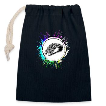 Burrito Symbol Bunt - Verschließbarer Geschenkbeutel aus Baumwolle (14x20cm) - Navy - Vorne