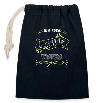 aerospace engineering mechanical awesome - Closable cotton gift bag (14x20cm) - navy - Front
