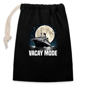 Vacay Mode Cruise Ship Vacation Group Matching - Verschließbarer Geschenkbeutel aus Baumwolle (14x20cm) - Schwarz - Vorne
