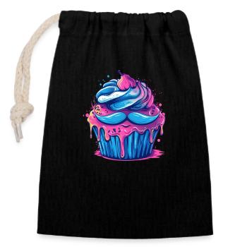 Ausgezeichneter Muffin - Verschließbarer Geschenkbeutel aus Baumwolle (14x20cm) - Schwarz - Vorne