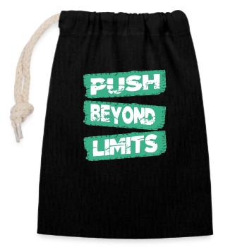 Lasting Endurance Building Endurance - Closable cotton gift bag (14x20cm) - black - Front