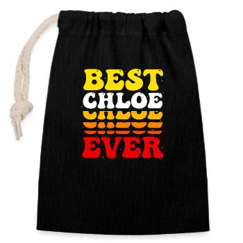 Süße Beste Chloe aller Zeiten - Groovy Vintage Custom - Verschließbarer Geschenkbeutel aus Baumwolle (14x20cm) - Schwarz - Vorne