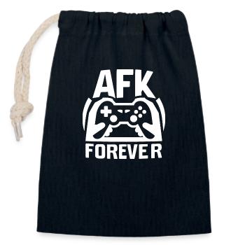 AFK pour toujours - Sac cadeau en coton avec cordon (14 x 20 cm) - bleu marine - Devant