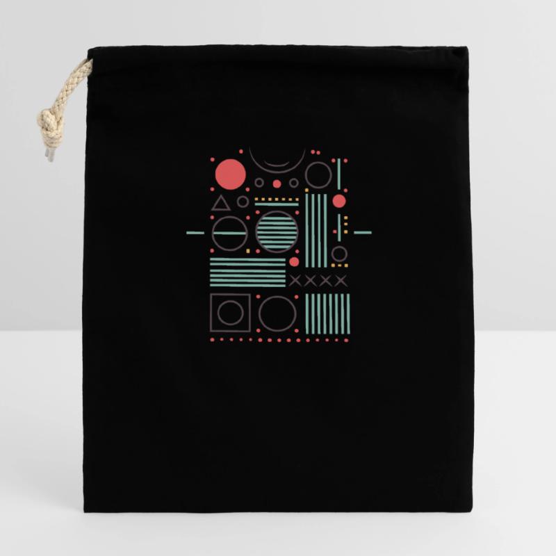 Conception élémentaire Sac cadeau en coton avec cordon (14 x 20 cm)
