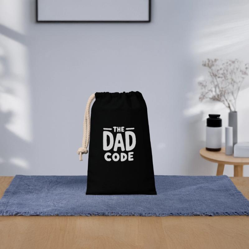 Der Papa-Code Verschließbarer Geschenkbeutel aus Baumwolle (14x20cm)