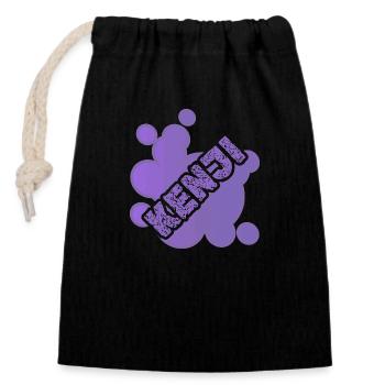 Kenji as a given name - Closable cotton gift bag (14x20cm) - black - Front