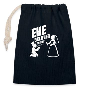 Ehe Sklaven Crew Hochzeit - Verschließbarer Geschenkbeutel aus Baumwolle (14x20cm) - Navy - Vorne