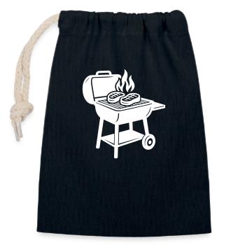 Cricket Symbol Flame - Closable cotton gift bag (14x20cm) - navy - Front