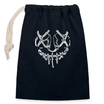 gruseliges Horror Gesicht Maske Halloween Clown - Verschließbarer Geschenkbeutel aus Baumwolle (14x20cm) - Navy - Vorne
