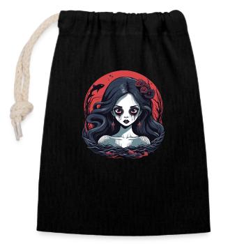 Dark Mermaid - Closable cotton gift bag (14x20cm) - black - Front