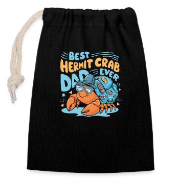 Fierté du père bernard-l’ermite - Sac cadeau en coton avec cordon (14 x 20 cm) - noir - Devant