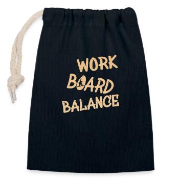 work board balance - Verschließbarer Geschenkbeutel aus Baumwolle (14x20cm) - Navy - Vorne