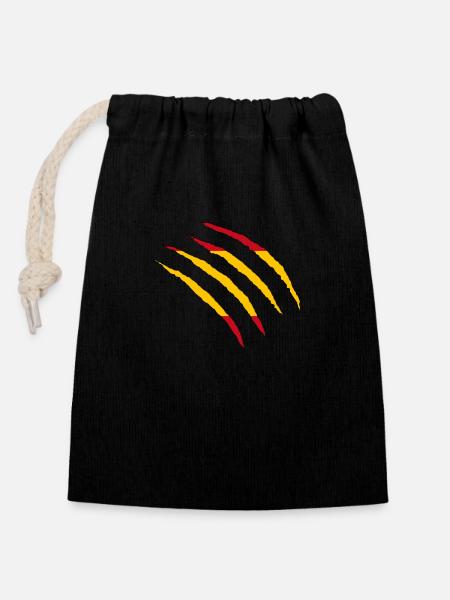 España Spain Spanien - Verschließbarer Geschenkbeutel aus Baumwolle (14x20cm) - Schwarz