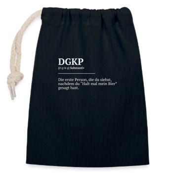 DGKP Krankenschwester Krankenpfleger Shirt - Verschließbarer Geschenkbeutel aus Baumwolle (14x20cm) - Navy - Vorne