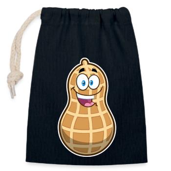 Nuss Faschingskostüm Kostüm Erdnüsse Erdnuss - Verschließbarer Geschenkbeutel aus Baumwolle (14x20cm) - Navy - Vorne