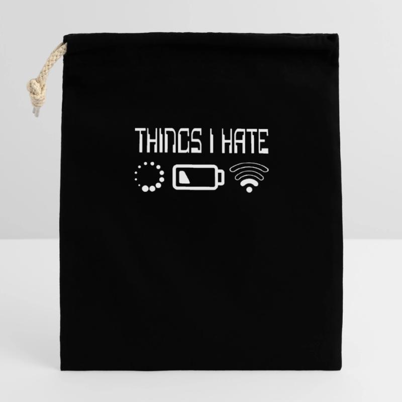 Things I Hate Programmer Outfit Gamer Fun Gift Ide Closable cotton gift bag (14x20cm)