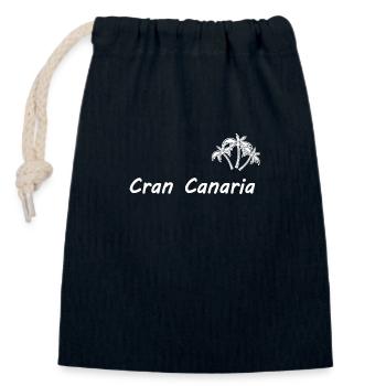 Ferien auf Cran Canaria - Verschließbarer Geschenkbeutel aus Baumwolle (14x20cm) - Navy - Vorne