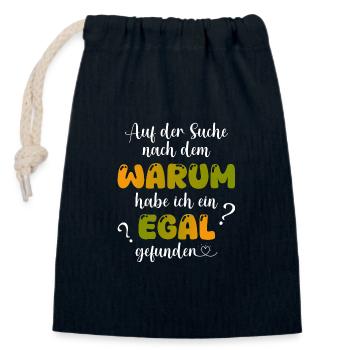 Egal - Verschließbarer Geschenkbeutel aus Baumwolle (14x20cm) - Navy - Vorne