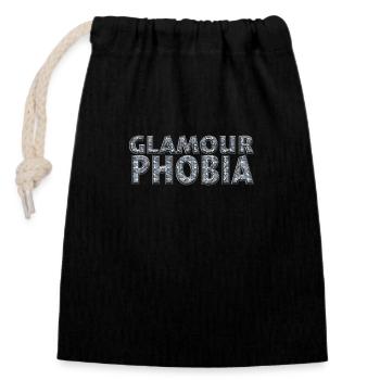 Glamourphobia Glamour Phobia Edel Glitzer - Verschließbarer Geschenkbeutel aus Baumwolle (14x20cm) - Schwarz - Vorne