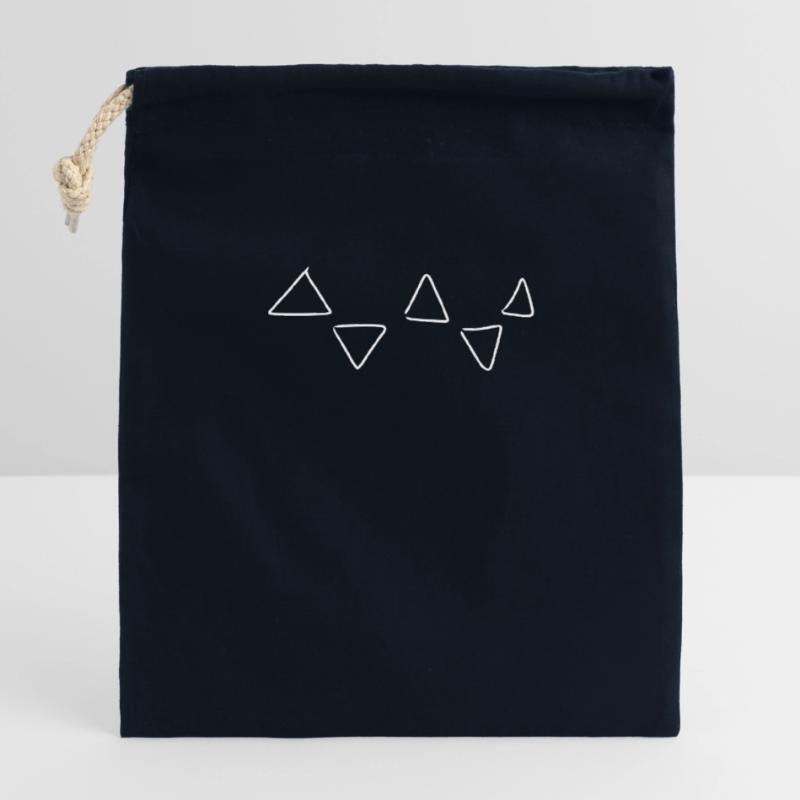 Triangular pattern Closable cotton gift bag (14x20cm)