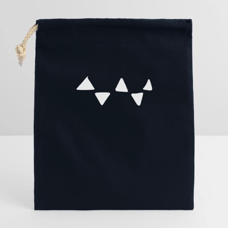 Triangular Pattern Triangular Shapes Closable cotton gift bag (14x20cm)