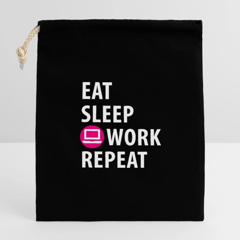 Computer, Calculator, Programming, Working Closable cotton gift bag (14x20cm)
