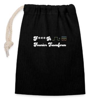 Fourier transform - Sac cadeau en coton avec cordon (14 x 20 cm) - noir - Devant