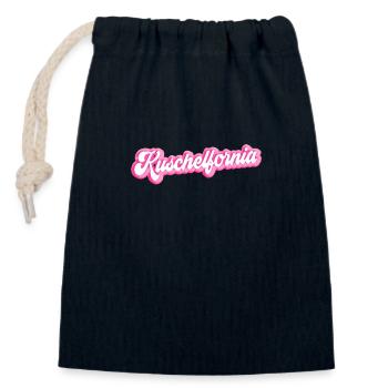Kuschelfornia Kuschelig - Verschließbarer Geschenkbeutel aus Baumwolle (14x20cm) - Navy - Vorne