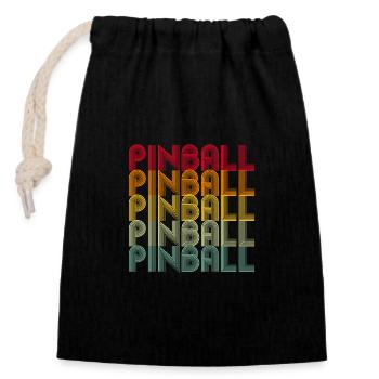 Pinball Pinball Pinball colorful - Closable cotton gift bag (14x20cm) - black - Front