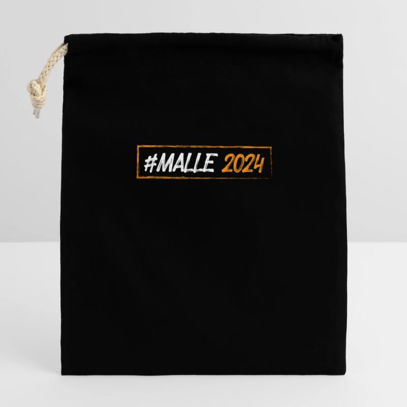 Malle 2024 Sac cadeau en coton avec cordon (14 x 20 cm)