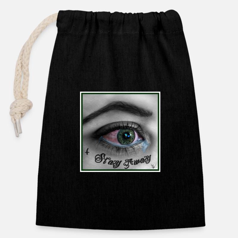 N’approchez pas - Sac cadeau en coton avec cordon (14 x 20 cm) - noir