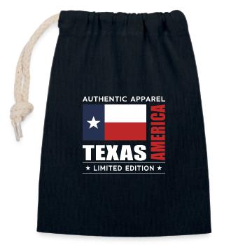 Texas - Sac cadeau en coton avec cordon (14 x 20 cm) - bleu marine - Devant
