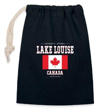 Lake Louise - Closable cotton gift bag (14x20cm) - navy - Front
