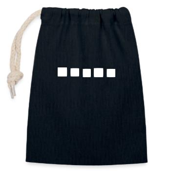Square Square Icon Shapes - Closable cotton gift bag (14x20cm) - navy - Front