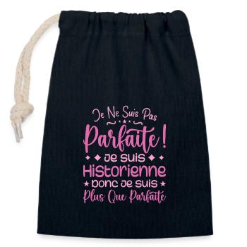 Ein mehr als perfekter Historiker, ein Traumberuf - Verschließbarer Geschenkbeutel aus Baumwolle (14x20cm) - Navy - Vorne