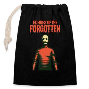 Echoes of the Forgotten – Düsteres Horror-Design - Verschließbarer Geschenkbeutel aus Baumwolle (14x20cm) - Schwarz - Vorne