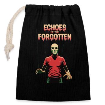 Echoes of the Forgotten – Düsteres Horror-Design - Verschließbarer Geschenkbeutel aus Baumwolle (14x20cm) - Schwarz - Vorne