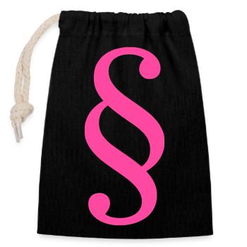 Law Lawyer Paragraph Lawyer Court Law - Closable cotton gift bag (14x20cm) - black - Front