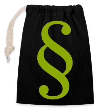 Law Lawyer Paragraph Lawyer Court Law - Closable cotton gift bag (14x20cm) - black - Front
