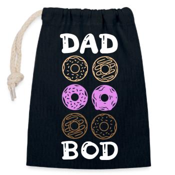 Dad Bod Donut Sixpack - Verschließbarer Geschenkbeutel aus Baumwolle (14x20cm) - Navy - Vorne