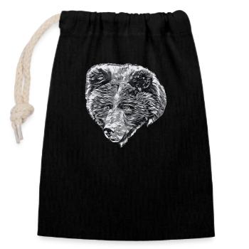 LAURA Head SW - Sac cadeau en coton avec cordon (14 x 20 cm) - noir - Devant