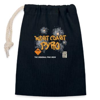 Pyro de la côte ouest - Sac cadeau en coton avec cordon (14 x 20 cm) - bleu marine - Devant