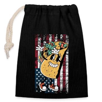 Taco - Closable cotton gift bag (14x20cm) - black - Front