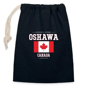 Oshawa - Verschließbarer Geschenkbeutel aus Baumwolle (14x20cm) - Navy - Vorne