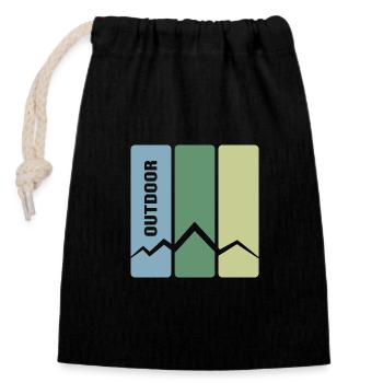 Outdoor Hiking Trekking Hiking Trail - Closable cotton gift bag (14x20cm) - black - Front