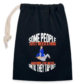 Jiu Jitsu Selbstverteidigung - Verschließbarer Geschenkbeutel aus Baumwolle (14x20cm) - Navy - Vorne